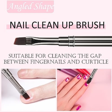 JASSINS 3-Piece Nail Art Brushes Set - Precision Tools for DIY