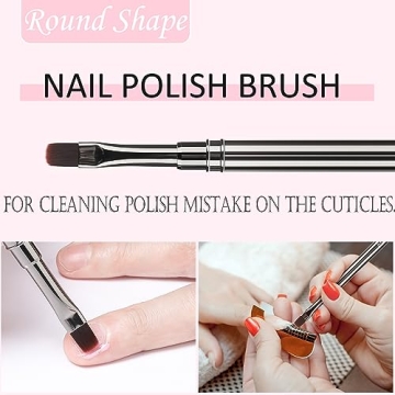 JASSINS 3-Piece Nail Art Brushes Set - Precision Tools for DIY