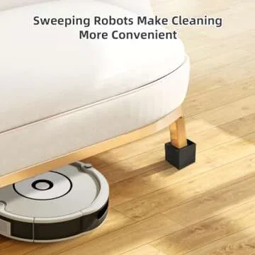 Diveken 3 Inch Furniture Risers, Heavy Duty Adjustable Bed Risers, Square Furniture Riser for Bed Desk Table Couch Sofa Lifts, Support Up to 1300 Lbs (Black, Set of 4)