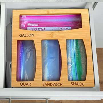 Yinjiagen Ziplock Bag Storage Organizer - Kitchen Essential