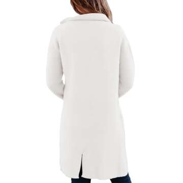 KIRUNDO Cardigan Sweaters for Women 2025 Fall Fashion Open Front Warm Thick Long Winter Coats Jacket...