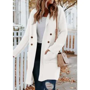 KIRUNDO Women's Stylish Coatigan - Cozy & Elegant Outerwear