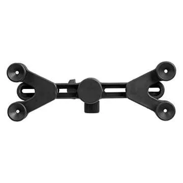 Amazon Basics Adjustable Tablet/iPad Mount Holder for Microphone and Music Stand, Black