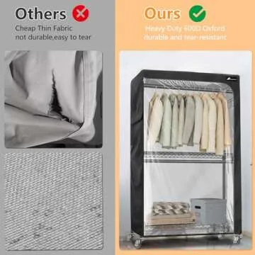 Alickwang Durable Garment Rack Cover 600D Waterproof