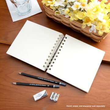 Bee Paper Super Deluxe Sketch Pad, 6-Inch L by 9-Inch H