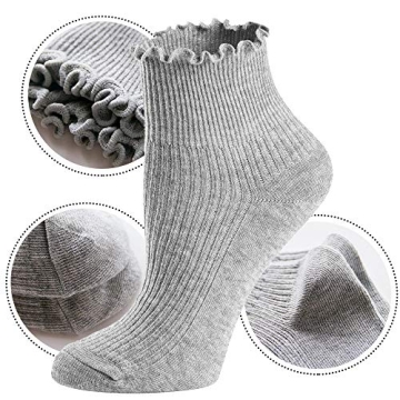 Mcool Mary Womens Ruffle Ankle Socks - 6 Pack Comfort