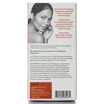 Elastalift Turmeric Oil Facial Skin Care Serum For Face. Antioxidant Moisturizer Skincare Serum Formula W/Rose Extract & Jojoba Oil For Dry Skin, Redness, & Skin Blemishes, 1.8 Fl Oz