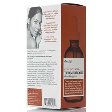 Elastalift Turmeric Oil Facial Skin Care Serum For Face. Antioxidant Moisturizer Skincare Serum Formula W/Rose Extract & Jojoba Oil For Dry Skin, Redness, & Skin Blemishes, 1.8 Fl Oz