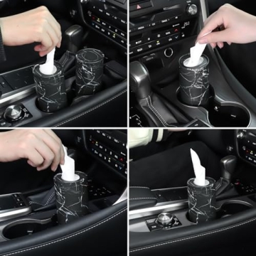SINGARO 4-Pack Car Tissue Holder Stylish Convenient Kleenex
