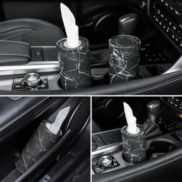 SINGARO 4-Pack Car Tissue Holder Stylish Convenient Kleenex