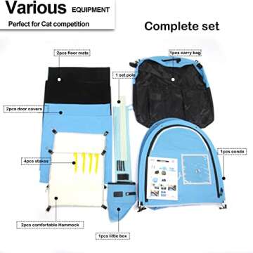 Mispace Portable 2 Pet Carriers for Cats - Collapsible Cat Condo