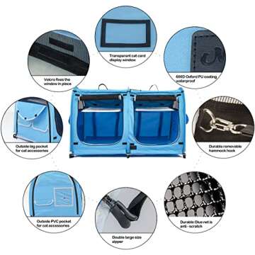 Mispace Portable Cat Carriers for Travel and Shows