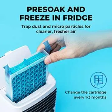 ChillWell 2.0 Evaporative Air Cooler for Room - 4-Speed Mini Portable Swamp Coolers with Humidifier | Indoor Personal Cooling Unit In Bedroom, Home Office, and Camping | USB- Rechargeable, Easy Setup