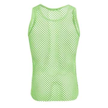 ABAFIP Sleeveless Fishnet Tank Top for Men - Stylish & Comfortable