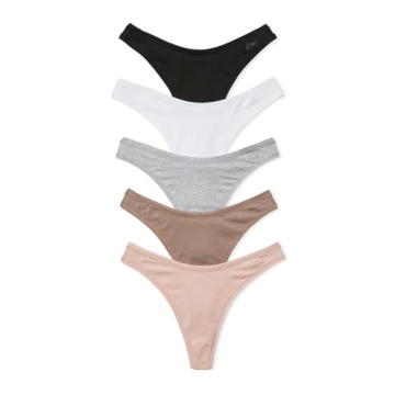 Victoria's Secret PINK Women's Cotton Thong Underwear - Luxe Comfort and Style!