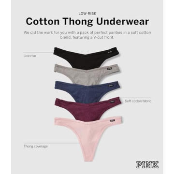 Victoria's Secret PINK Cotton Thong Panties for Women
