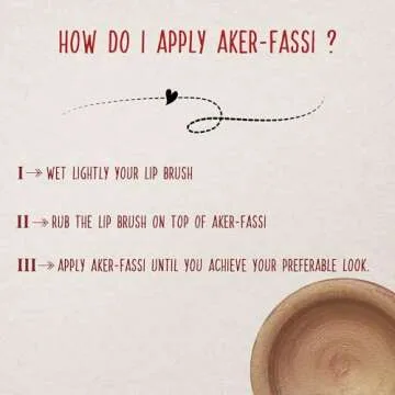 Aker Fassi Moroccan clay pot Lip Stain - Aker Fassi Clay Pot Lip Gloss: Natural Long Lasting Lipstick for Women Moroccan Lip and Cheek Tint - Authentic Morocco Lip Clay Pot Natural Lipstick Blush