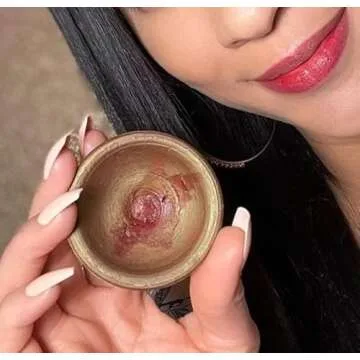 Aker Fassi Moroccan clay pot Lip Stain - Aker Fassi Clay Pot Lip Gloss: Natural Long Lasting Lipstick for Women Moroccan Lip and Cheek Tint - Authentic Morocco Lip Clay Pot Natural Lipstick Blush