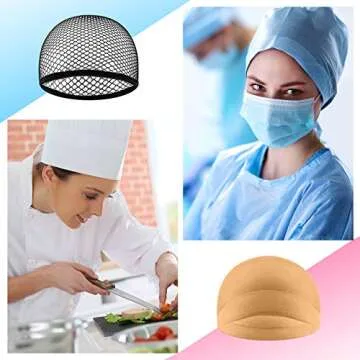 EBOOT 3 Pcs Wig Caps Black Mesh Wig Cap Net Neutral Nude Beige Wig Cap for Lace Front Wig for Women Men Halloween, Cosplay