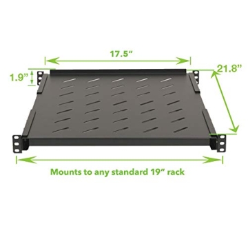 NavePoint Vented 4-Post Shelf 550mm Depth Heavy Duty