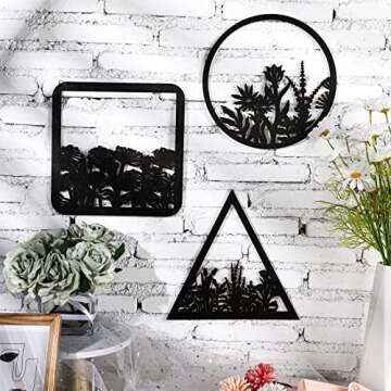 Elegant 3 Pieces Geometry Wall Art for Home and Office