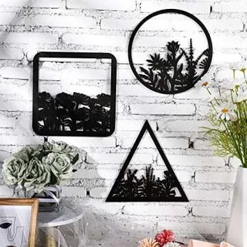 Elegant 3 Pieces Geometry Wall Art for Home and Office