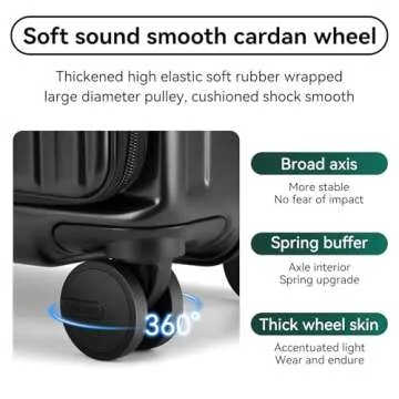 ROAMING 20 Inch Carry On Luggage with Cup Holder