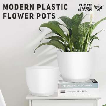 YNNICO Plant Pots Set - Stylish Flower Pots for Home