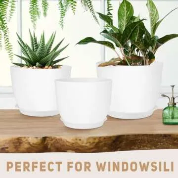 YNNICO Plant Pots Set - Stylish Flower Pots for Home
