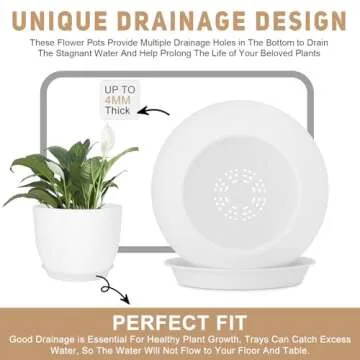 YNNICO Plant Pots Set - Stylish Flower Pots for Home