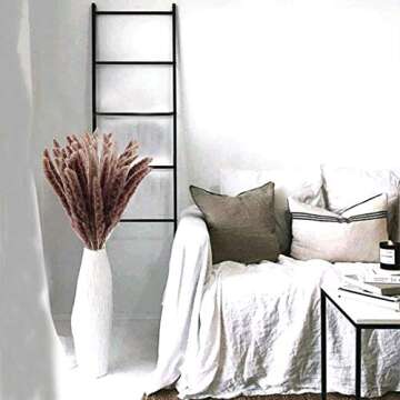 XYXCMOR Dried Pampas Grass Fall Pampas Grass Decor Brown Pampas Grass Branches Bulk Boho Flowers for Floral Arrangement Home Wedding Table Fall Winter Kitchen Party Decor(17 Inch)