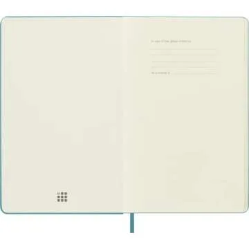 Moleskine Classic Notebook Large Ruled 240 Pages Reef Blue