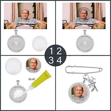 49PCS DIY Wedding Bouquet Photo Charm Set for Memories