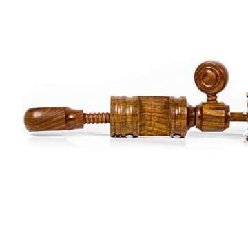 XL Nagina International's Yarn Swift Umbrella Table Top Yarn Winder | Knitting Tool for Swift Winding Lines, Laces Yarns & Fiber (Rosewood, X-Large)