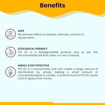 F10 SC Concentrated Veterinary Disinfectant & Cleaner for Kennels, Litter Box, Cage, Terrariums, Habitats, Vet Practices - 100 ml (3.4oz)