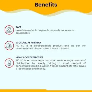 F10 SC Concentrated Veterinary Disinfectant & Cleaner for Kennels, Litter Box, Cage, Terrariums, Habitats, Vet Practices - 100 ml (3.4oz)