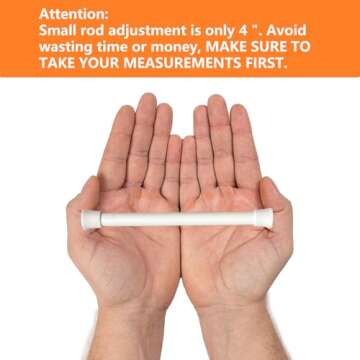 KXLIFE Small Spring Tension Rod for Windows and Closets