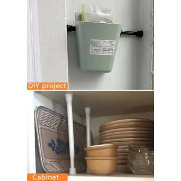 KXLIFE Small Spring Tension Rod for Windows and Closets