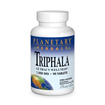 Planetary Herbals Triphala 1000mg - Natural Digestive Health in 90 Tablets