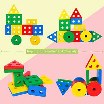 Montessori Wooden Sorting Toys for Toddlers Age 2-3
