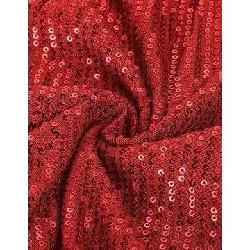 Danna Belle Girls Glitter Party Dress Sequin Formal Pageant Birthday Long Sleeve Graduation Dress Size 8-10 Red