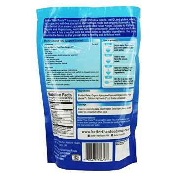 Better Than Pasta Spaghetti - Certified USDA Organic, Vegan, Gluten-Free, Non-GMO, Konjac, ZERO Net Carbs, Paleo, Keto and Diabetic Friendly, Shirataki, Fully Cooked, Low Calorie, 14 Ounces (6 Pack)