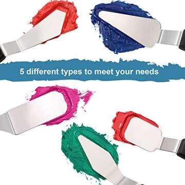 5 Pieces Large Painting Knife Set – Stainless Steel Palette Tools for Oil & Acrylic Painting