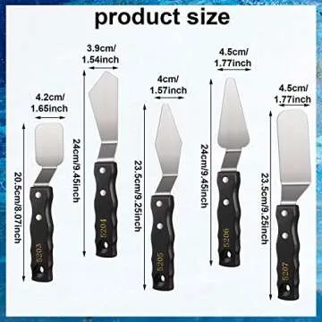 5-Piece Stainless Steel Painting Knife Set for Artists