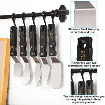 5-Piece Stainless Steel Painting Knife Set for Artists