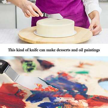 5-Piece Stainless Steel Painting Knife Set for Artists