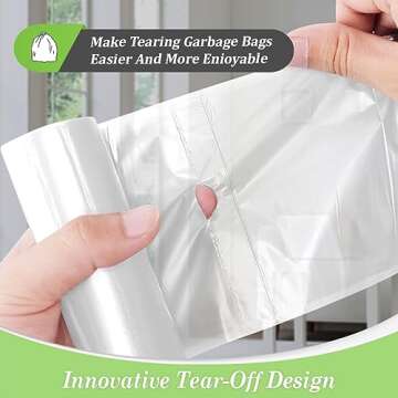 1.2 Gallon Strong Small Trash Bags - 180 Count Teivio