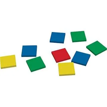 hand2mind Plastic Square Color Tiles, Plastic Bingo Chips, Math Bingo Tokens, Math Manipulatives for Elementary School, Counters for Kids Math, Childrens Counting Manipulatives (Set of 400)