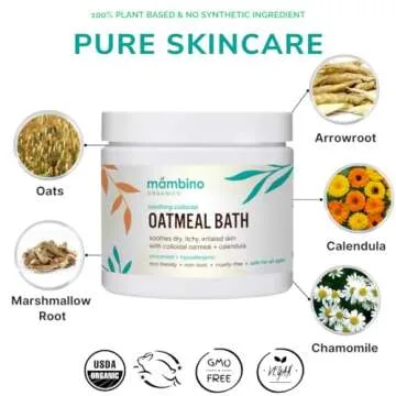 Organic Oatmeal Bath Soak for Dry Skin Relief - 6 Oz