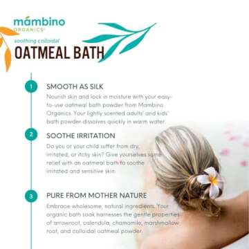 Organic Oatmeal Bath Soak for Dry Skin Relief - 6 Oz